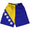 Bosnia And Herzegovina Country Flag Lacrosse Shorts Made In USA