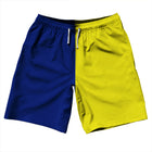 Dark Royal and  Yellow