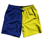Dark Royal and  Yellow