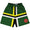 Dominica Country Flag Lacrosse Shorts Made In USA