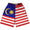 Malaysia Country Flag Lacrosse Shorts Made In USA