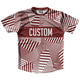 Red Maroon and White
