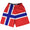 Norway Country Flag Lacrosse Shorts Made In USA