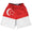 Singapore Country Flag Lacrosse Shorts Made In USA