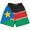 South Sudan Country Flag Lacrosse Shorts Made In USA