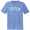 Custom Beach Sand Text Blue Heather Mens Tri-Blend DTG T-Shirt