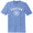 Custom Text Name Arched White Font With Custom Number In Basketball Blue Heather Mens Tri-Blend DTG T-Shirt
