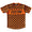 Orange Black Custom Checkerboard Soccer Jersey